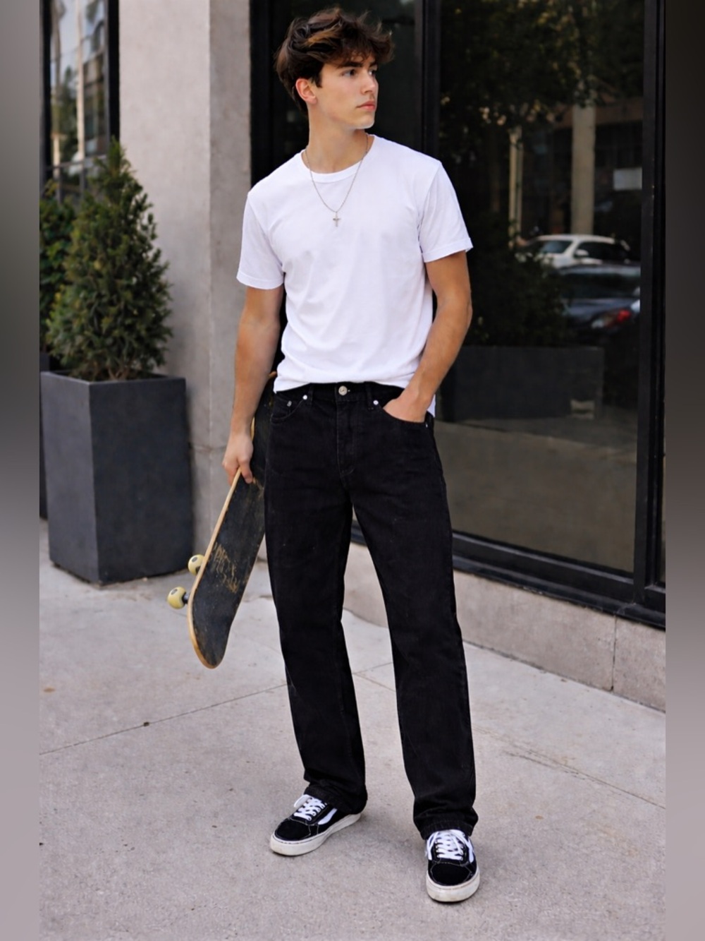 True Religion Mens GENO Relaxed Slim Studded Jeans, Black, W33 x L32 Stretch NWT